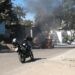 Se incendia camioneta conducida por una mujer policía