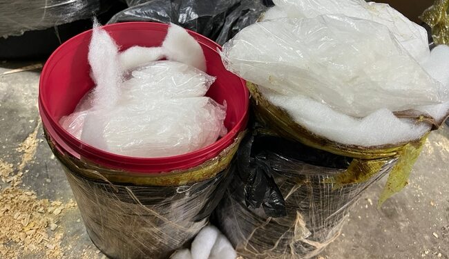 Narcos culichis envían drogas en planta de soldar, saco de boxeo y hasta en costal de piso