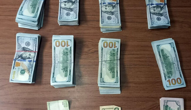 Traía 80 mil dólares sin declarar y fue detenido por elementos de la ANAM