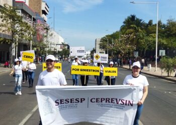 Realizan desfile conmemorativo de la XXXIX Semana Nacional de Educación Vial