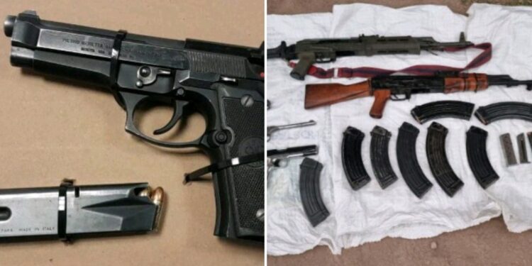 Aseguran precursores químicos, dos civiles, armamento, droga y un invernadero en Tachinolpa, Imala