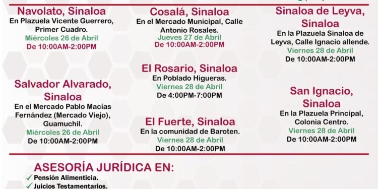 Ofrecerá Gobierno del Estado servicios jurídicos gratuitos en diferentes comunidades