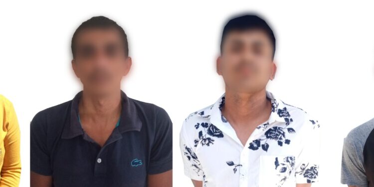 Fueron 4 los detenidos en el operativo; uno de ellos contaba con antecedentes penales