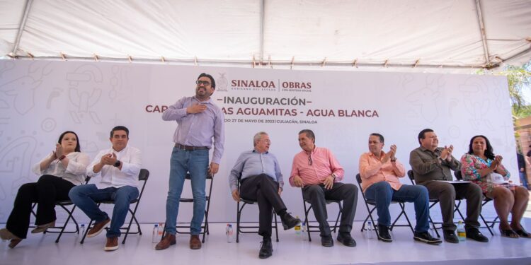 Compromiso cumplido, Rubén Rocha y Juan de Dios inauguran carretera Las Aguamitas – Agua Blanca