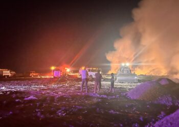 Se registra fuerte incendio en el basurón de Culiacán