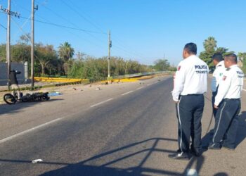 Muere atropellado motociclistas sobre la carretera Navolato-Altata