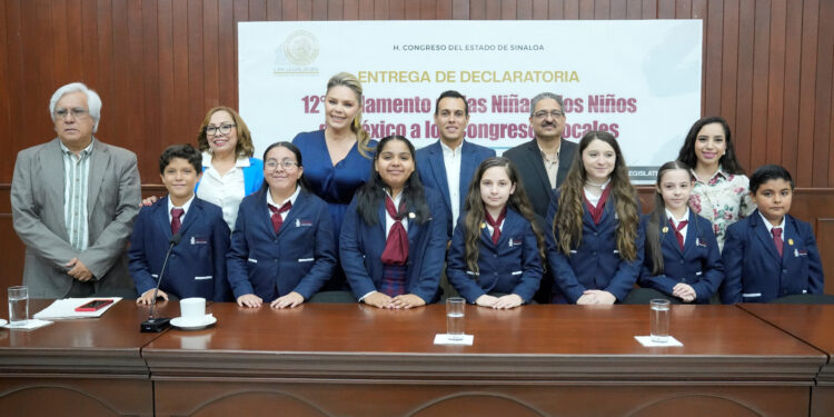 Recibe Congreso de Sinaloa Declaratoria del 12 Parlamento de las Niñas y los Niños de México