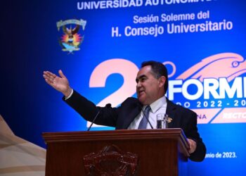Rector de la UAS doctor Jesús Madueña Molina rinde Segundo Informe de Labores 2022-2023