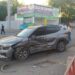 Pareja adulta resulta herida al chocar camioneta y automóvil en la 6 de Enero