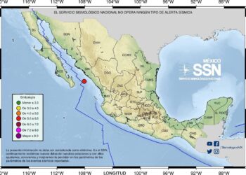 Sismo de 5.6 de Magnitud se registra a 99 km de Eldorado, Sinaloa