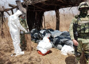Localiza Ejército más de una tonelada y media  de “Cristal” cerca del poblado El Corral Viejo