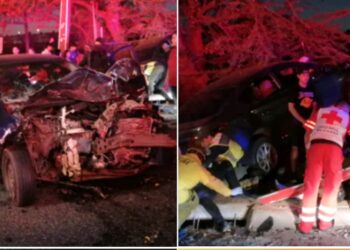 Chocan dos autos frente a Alturas del Sur; hay 8 lesionados