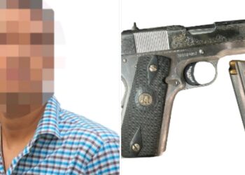 Una persona armada es asegurada por Policías Estatales del Grupo Élite