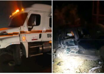 Tráiler arrolla camioneta en Costa Rica y deja ocho personas lesionadas