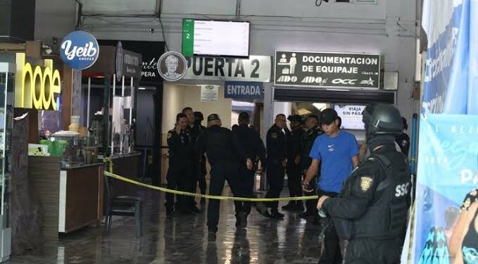 Balacera en la Central Camionera del sur en la Ciudad de México