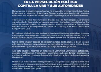 Inician un nuevo episodio en la persecución política contra la UAS y sus autoridades