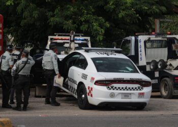 Lesionadas en choque dos mujeres agentes de la Guardia Nacional