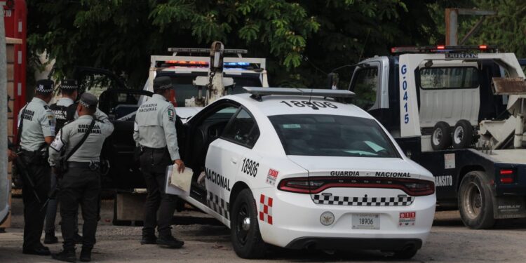 Lesionadas en choque dos mujeres agentes de la Guardia Nacional