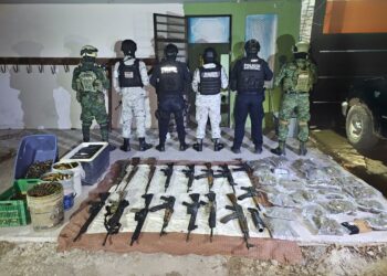 Drogas, armamento y equipo táctico fue asegurado por SEDENA, Guardia Nacional y Policía Estatal, resultado de “Operación Culiacán Seguro”