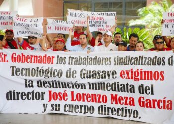 STASE y trabajadores del Instituto Tecnologico Superior de Guasave piden la destitución del director general Lorenzo Meza