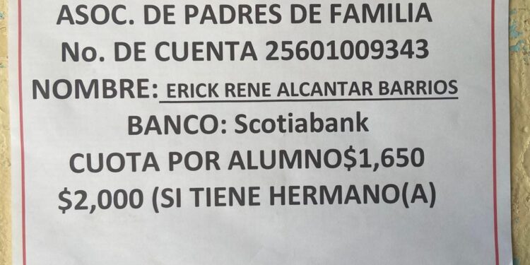 Sino presentan el voucher del pagó de la “cuota voluntaria” no los inscriben en la secundaria IMA de Los Mochis