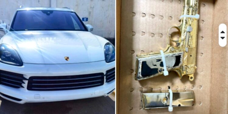 Andaban armados en auto de lujo robado y fueron detenidos en Culiacán