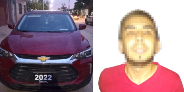 Policías del grupo Élite aseguran a civil en vehículo con reporte de robo