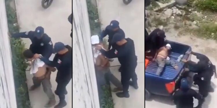 Protestan por brutalidad policial contra un adulto mayor que murió tras ser golpeado y detenido agentes municipales