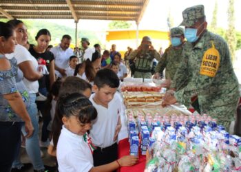 Culminan actividades de labor social en San José de las Delicias por parte de la Guardia Nacional y SEDENA.
