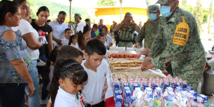 Culminan actividades de labor social en San José de las Delicias por parte de la Guardia Nacional y SEDENA.