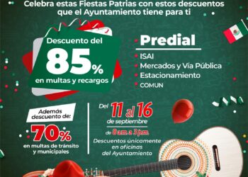 Invita Ayuntamiento a celebrar Mes Patrio con descuentos en Predial y otros impuestos