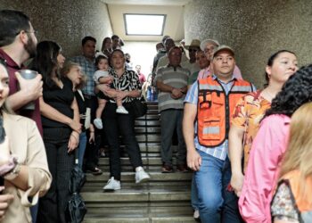 Un éxito el simulacro de evacuación de Palacio de Gobierno