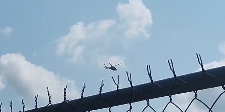 Realizan fuerzas federales operativo por aire y tierra en el sector norte de Culiacán