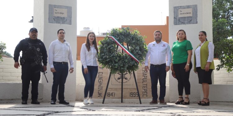 Alcalde de Badiraguato y autoridades municipales conmemoran el 176 Aniversario de la Defensa del Castillo de Chapultepec