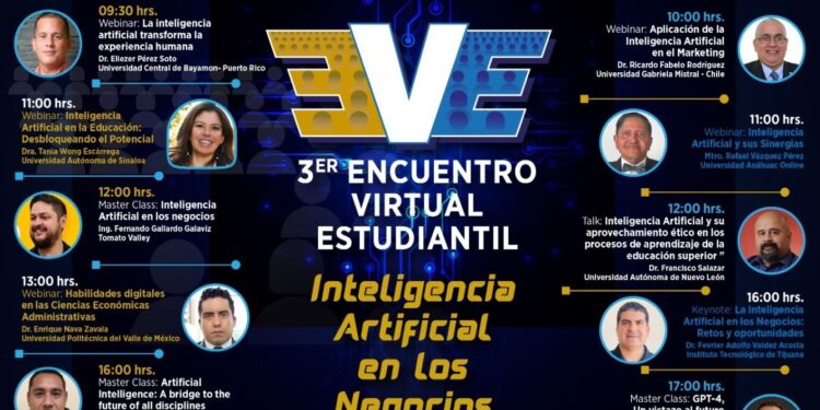La Nueva Universidad es sede del Tercer Encuentro Virtual Estudiantil 2023 “Inteligencia Artificial en los Negocios”, organizado por la ANFECA