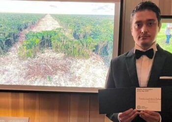 Mexicano es premiado por foto que muestra la deforestación que dejó la construcción del Tren Maya