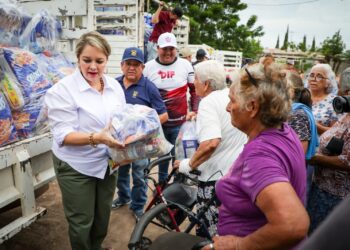 Continúa la entrega de apoyos Eneyda Rocha a población afectada por el huracán “Norma”