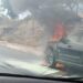 Mujer apunto de morir al incendiarse la camioneta que conducía rumbo a La Primavera