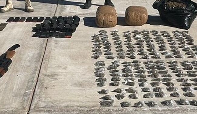Asegura Guardia Nacional y Ejército seis camionetas con armamento y droga en Sonora