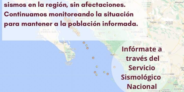 Se registran sismos desde 4.1 y hasta 4.7 grados Ritcher en el Golfo de California