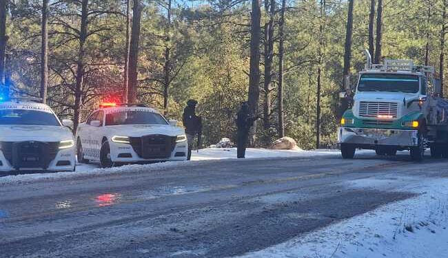 Guardia Nacional implementa operativos en carreteras ante nevadas en Sonora y Chihuahua