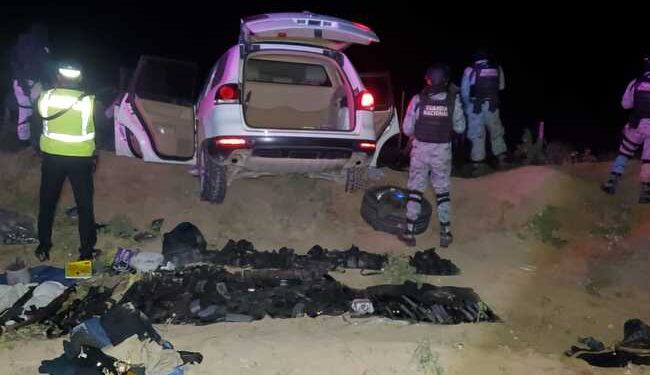 Guardia Nacional asegura camioneta blindada con armas largas, cargadores y más de tres mil cartuchos