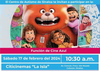 Invita DIF Sinaloa a la Sexta función de “Cine Azul Inclusivo”