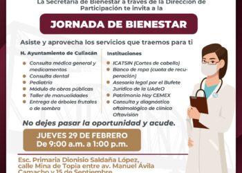 ¡Atención habitantes de la colonia Ampliación Toledo Corro! La Jornada de Bienestar llegará para atenderlos el próximo jueves