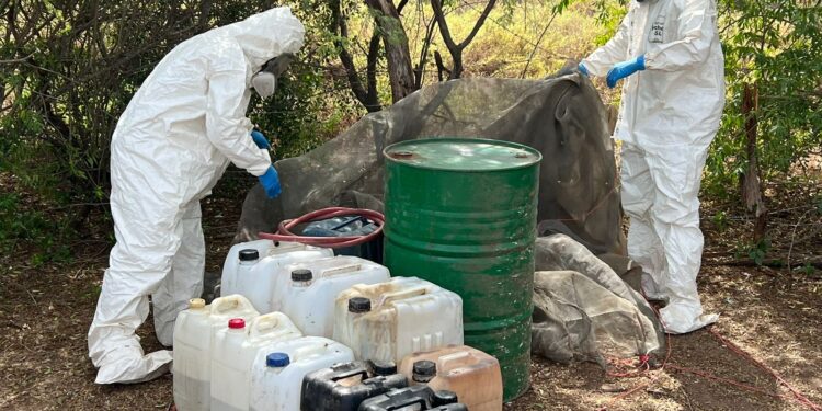 Ejército Mexicano asegura más de media tonelada de metanfetamina en Culiacán