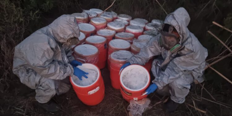 Ejército asegura más de media tonelada de metanfetamina en Culiacán