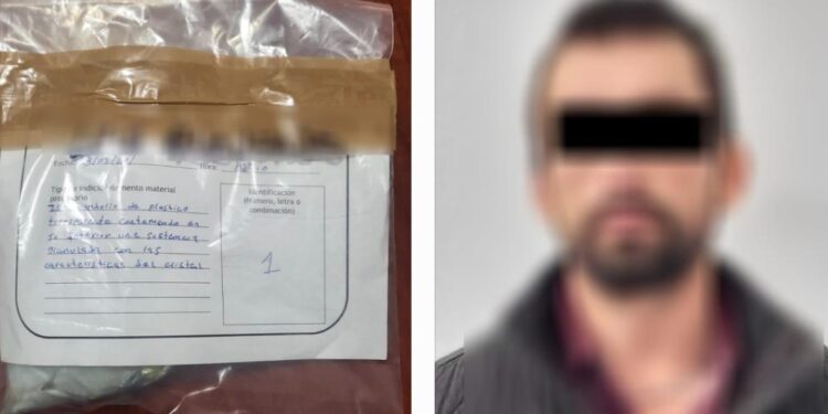 Policías municipales detienen a un hombre con 25 dosis de “cristal” en “El Tamarindo”