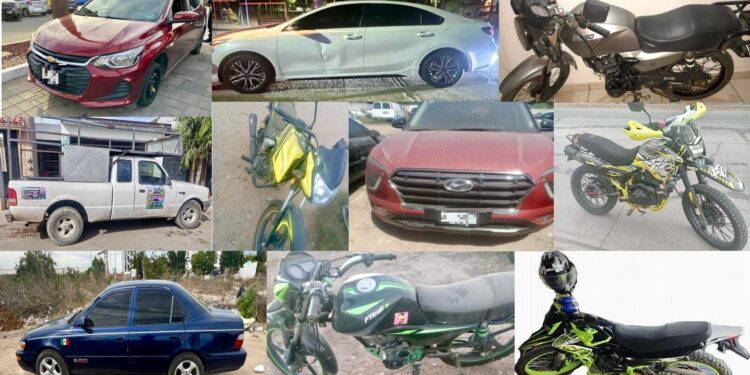 Aseguran 10 vehículos con reporte de robo en Culiacán