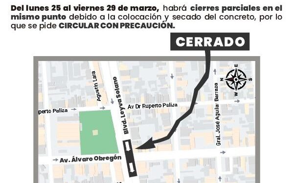 Cerraran céntrico crucero de Culiacán mañana domingo