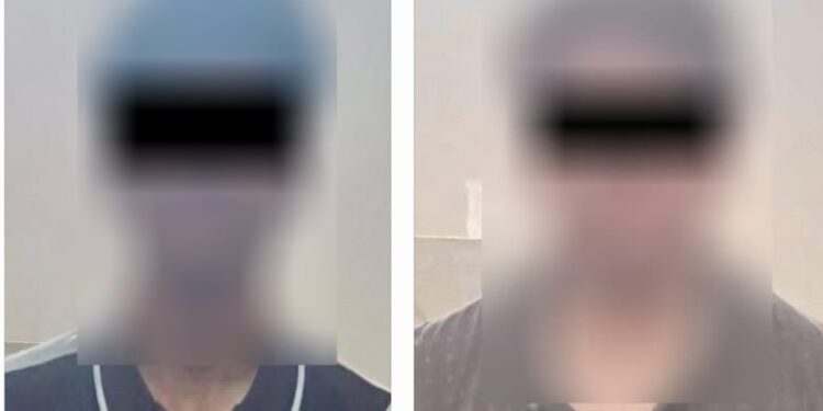 Por robo a comercio, detienen a dos hombres, y les asegura dos armas y el botín